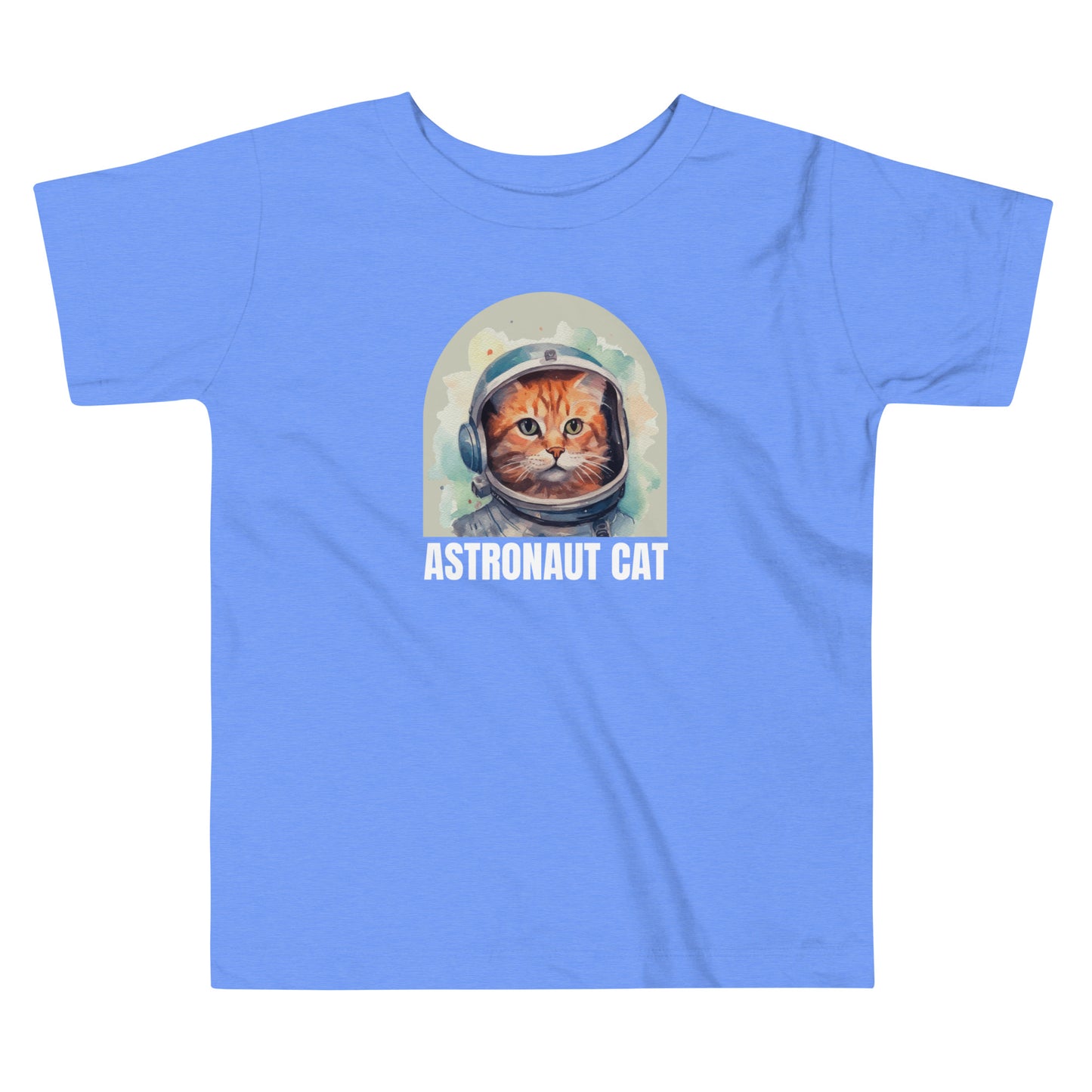 toddler t-shirt with astronaut cat graphic design