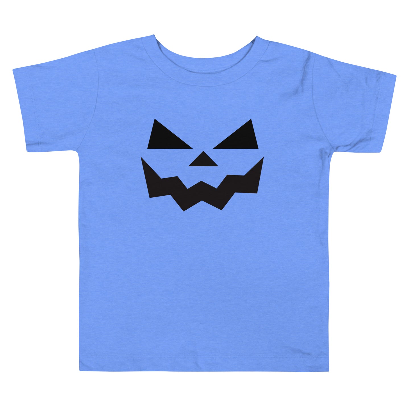 toddler t-shirt with pumpkin carving face design for Halloween