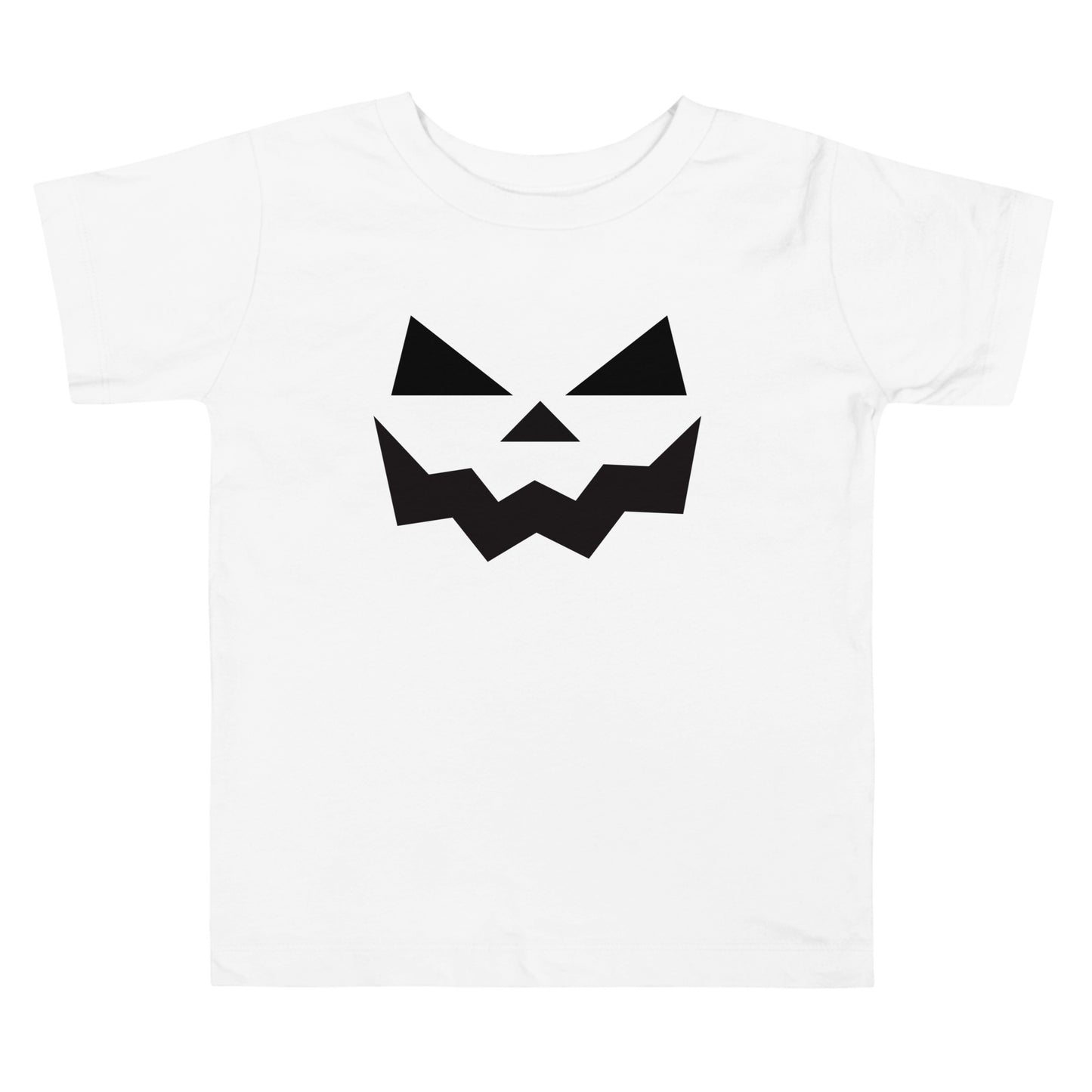toddler t-shirt with pumpkin carving face design for Halloween