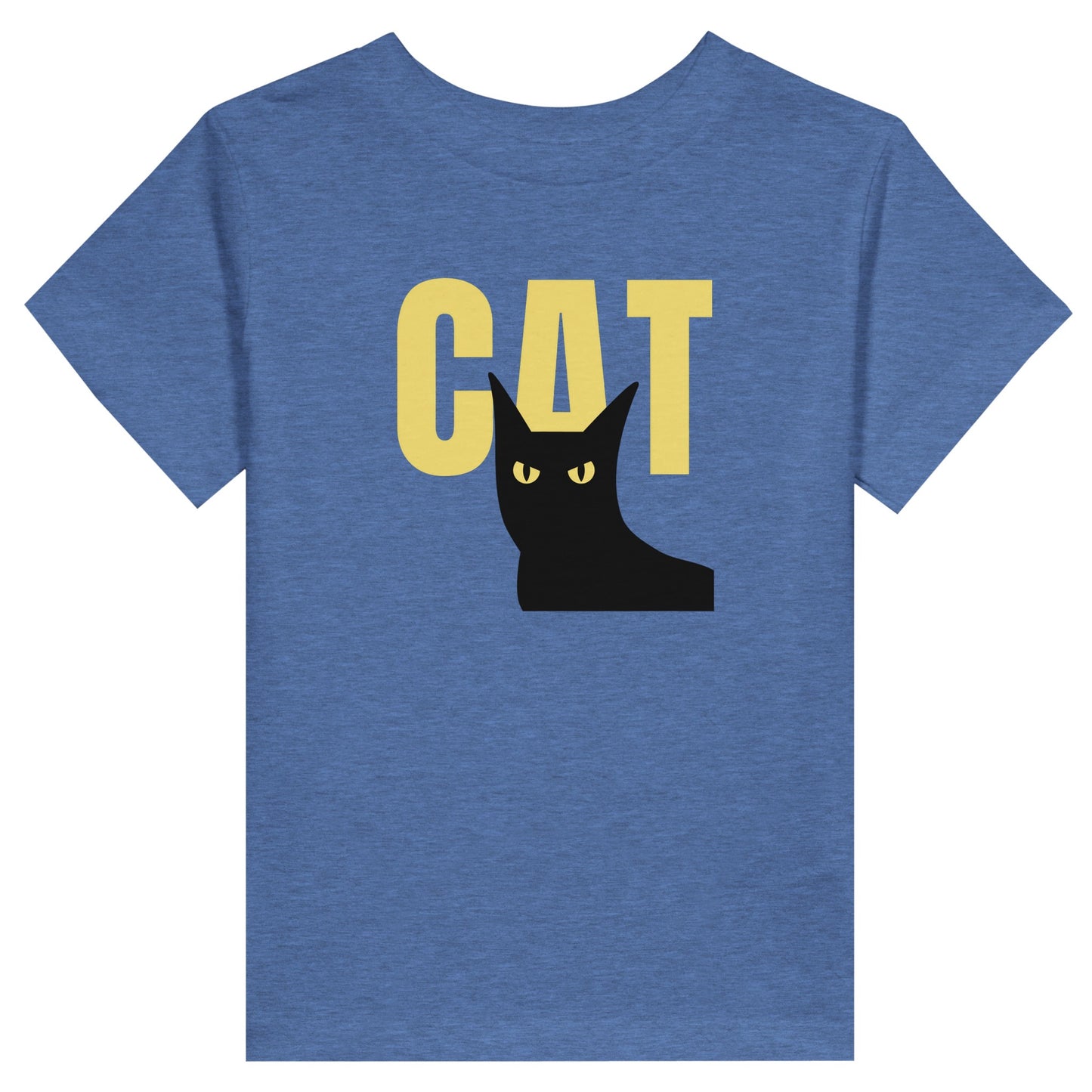 Cute CAT logo t-shirt for kids, children, toddlers in blue