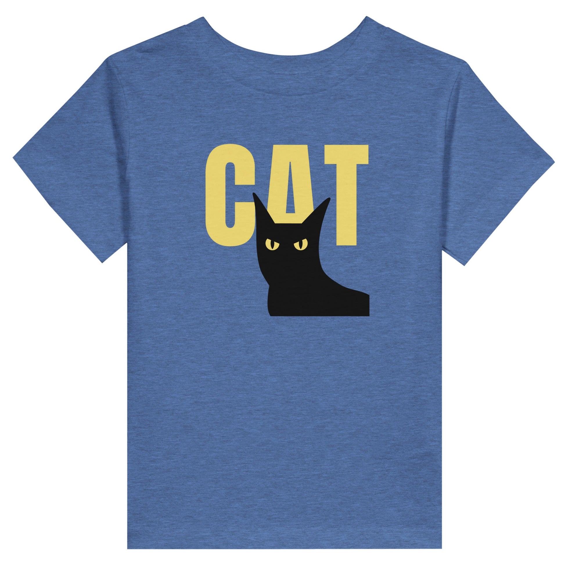 Cute CAT logo t-shirt for kids, children, toddlers in blue
