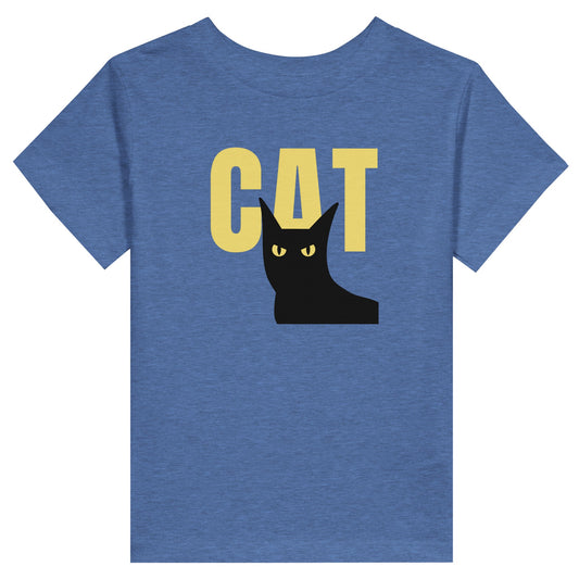 Cute CAT logo t-shirt for kids, children, toddlers in blue