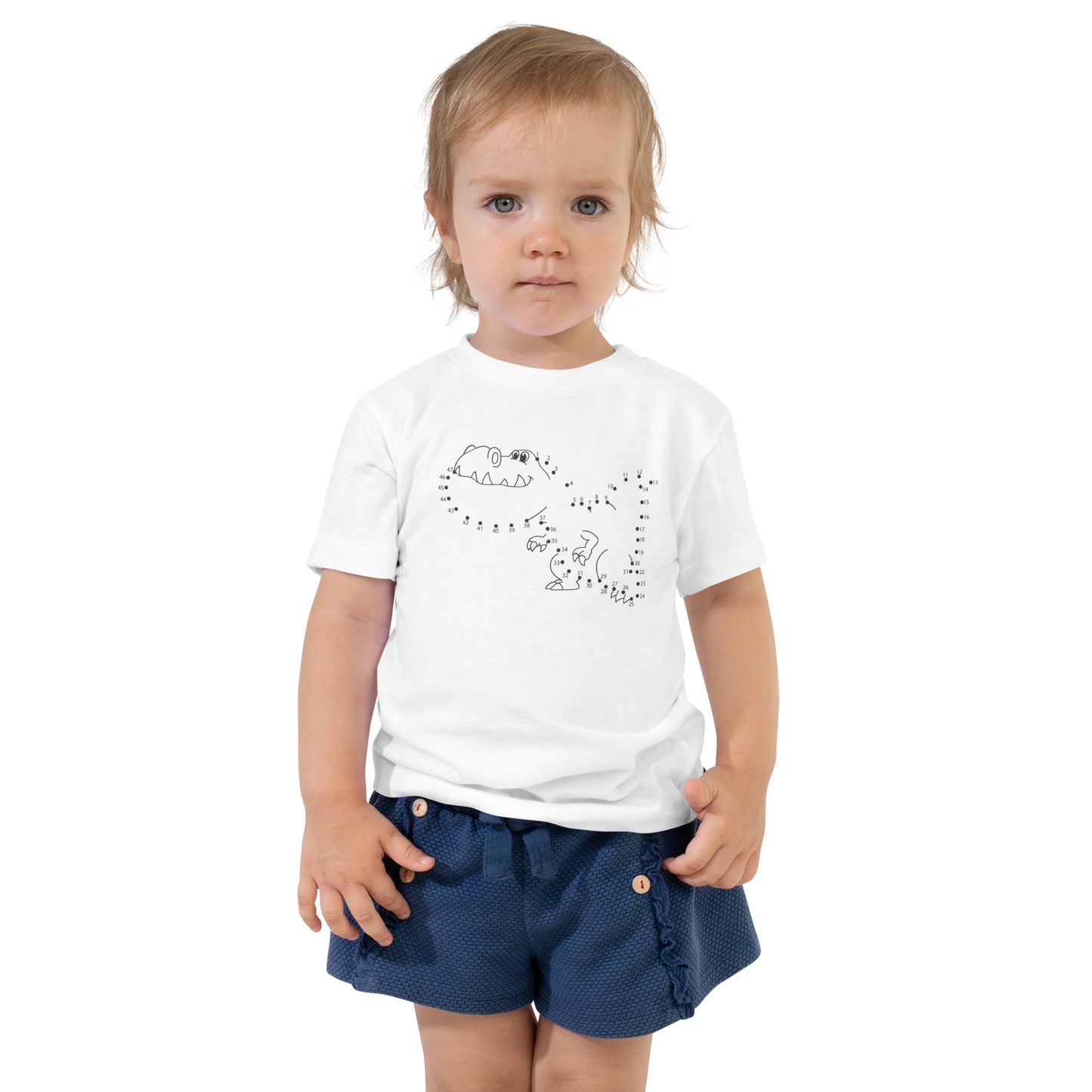 Custom kids pink dinosaur t-shirt with dino design