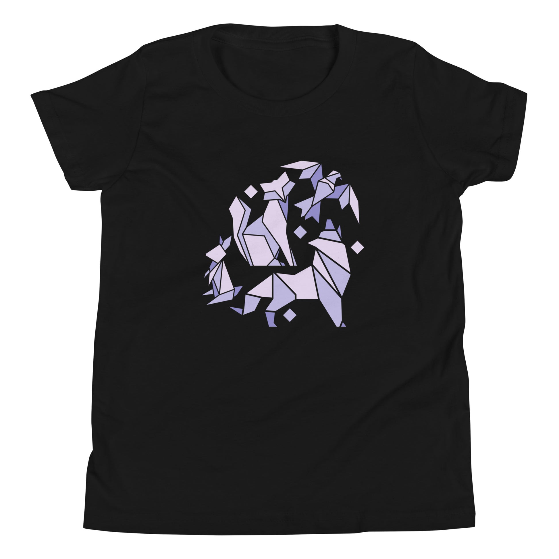 Animal Origami Kids T-Shirt with geometric design in soft cotton for youth and kids