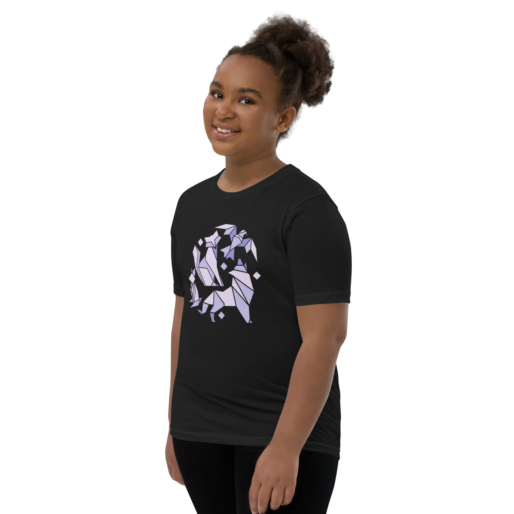 Animal Origami Kids T-Shirt with geometric design in soft cotton for youth and kids