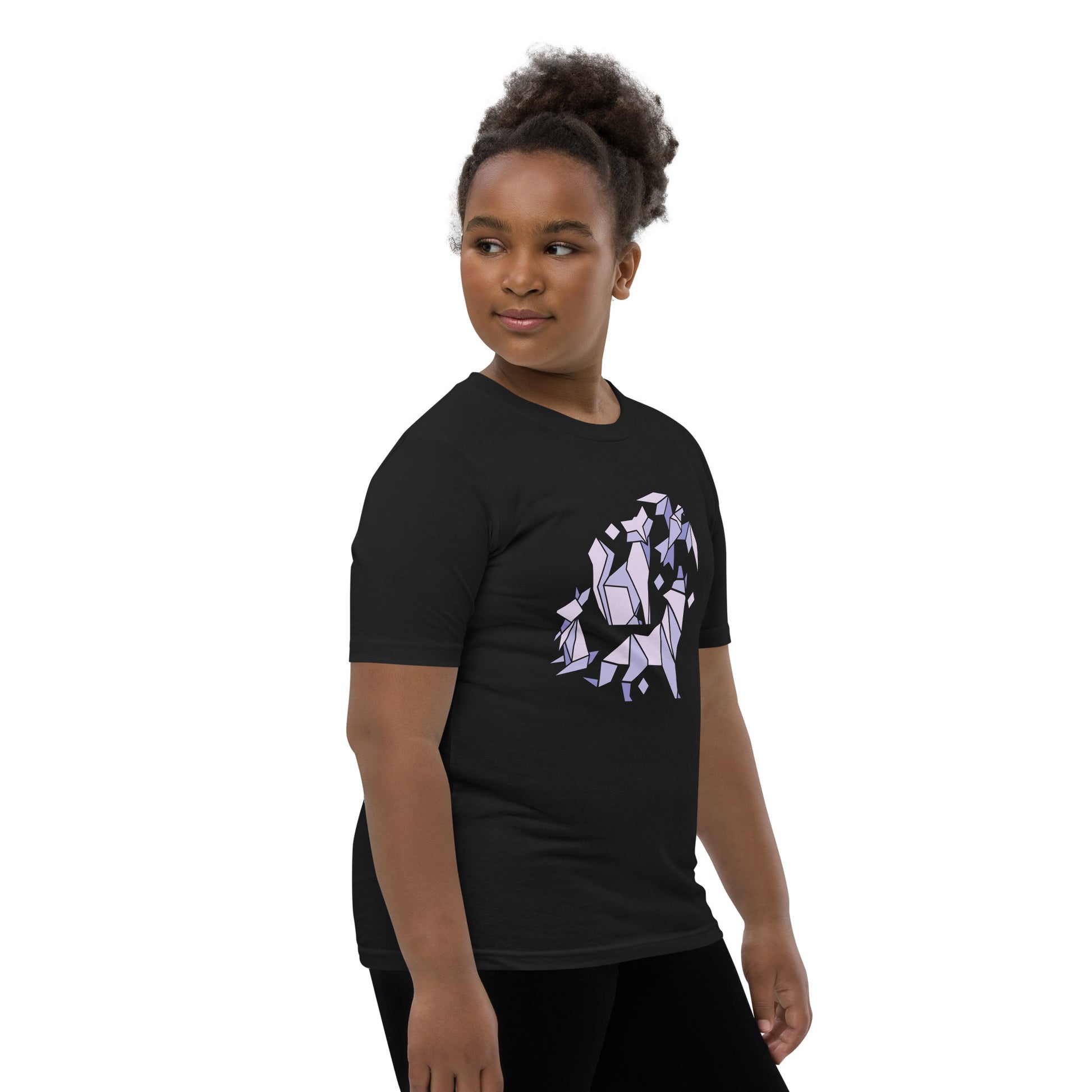 Animal Origami Kids T-Shirt with geometric design in soft cotton for youth and kids