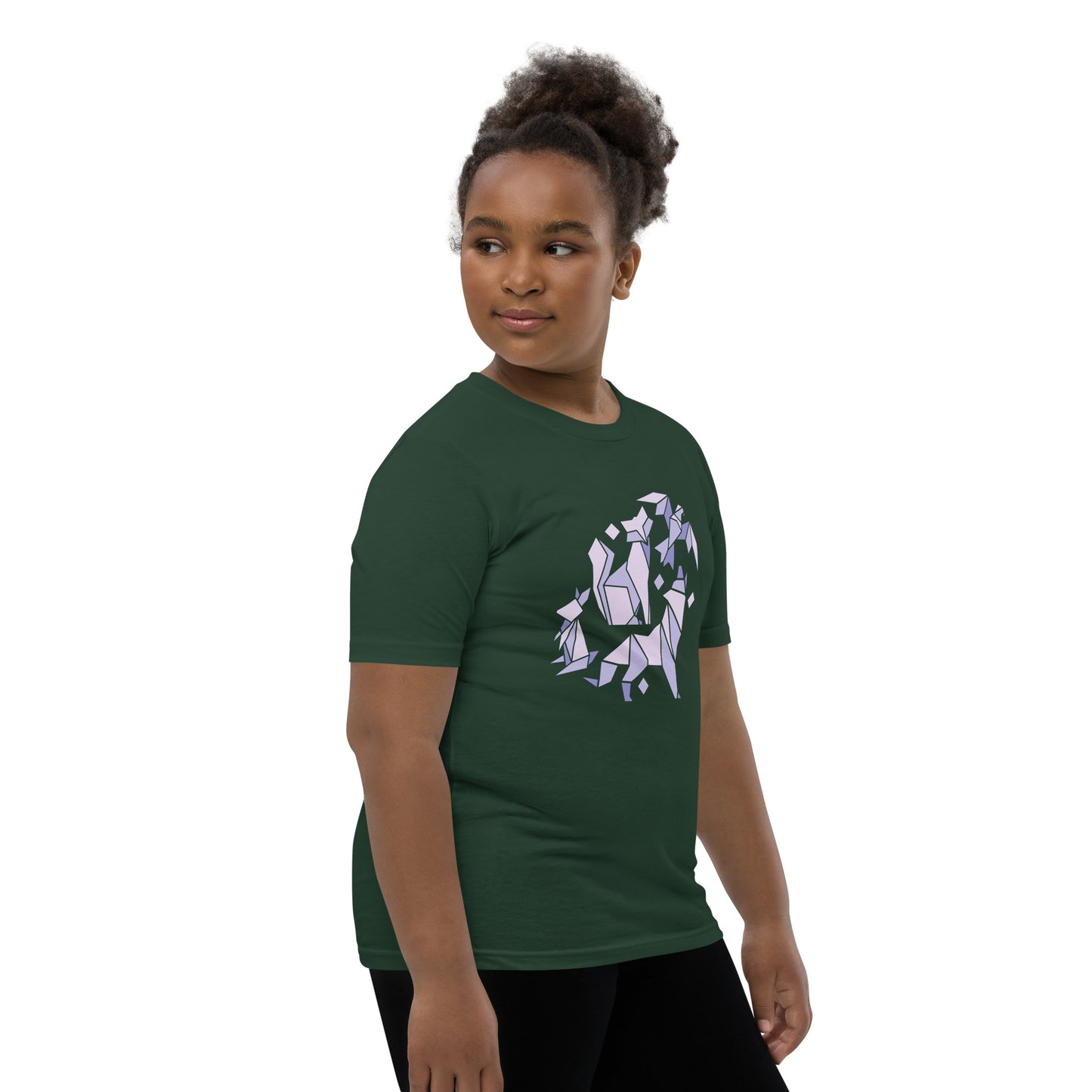 Animal Origami Kids T-Shirt with geometric design in soft cotton for youth and kids