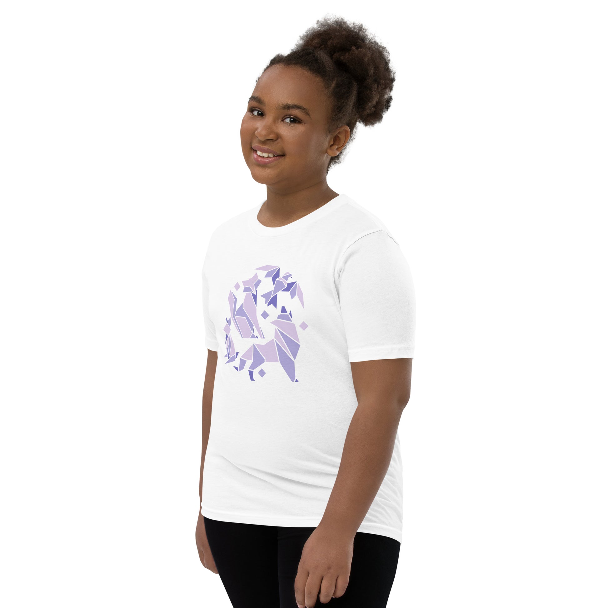 Animal Origami Kids T-Shirt with geometric design in soft cotton for youth and kids