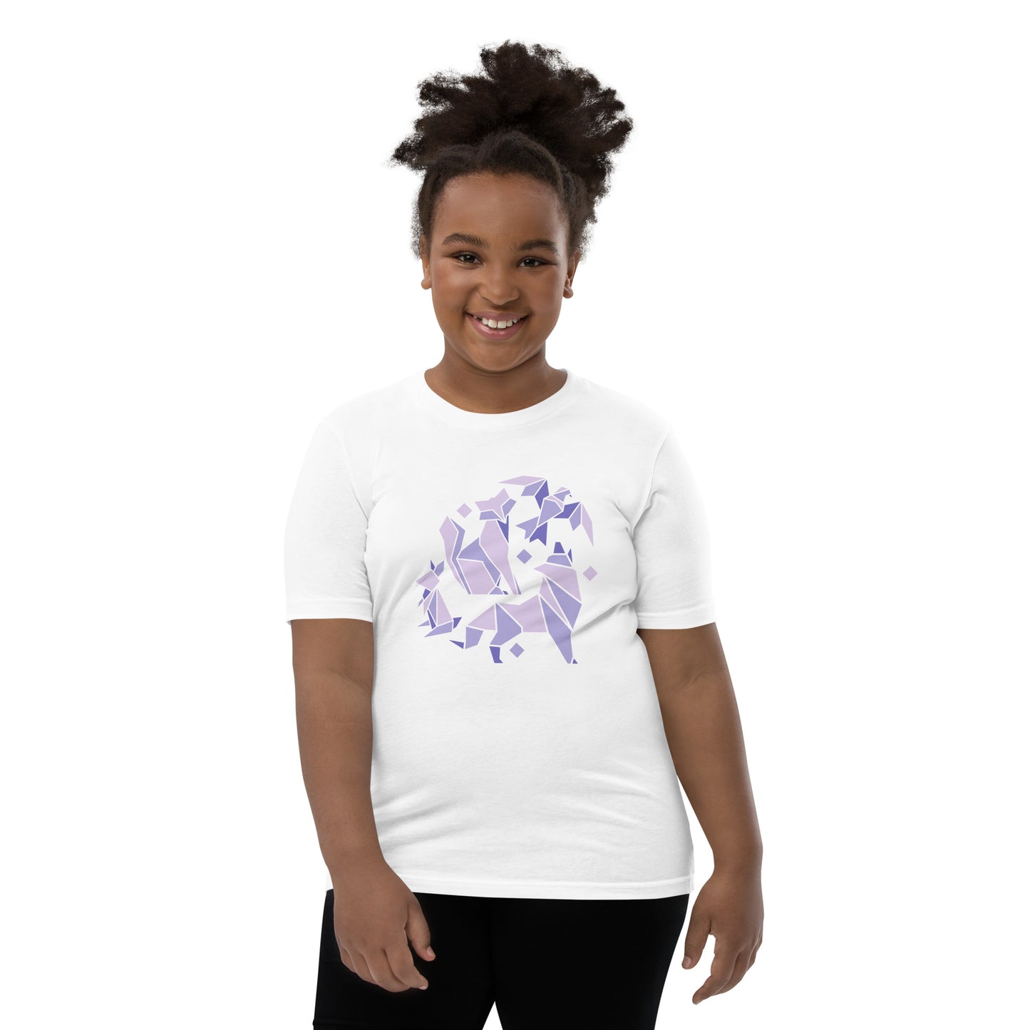 Animal Origami Kids T-Shirt with geometric design in soft cotton for youth and kids