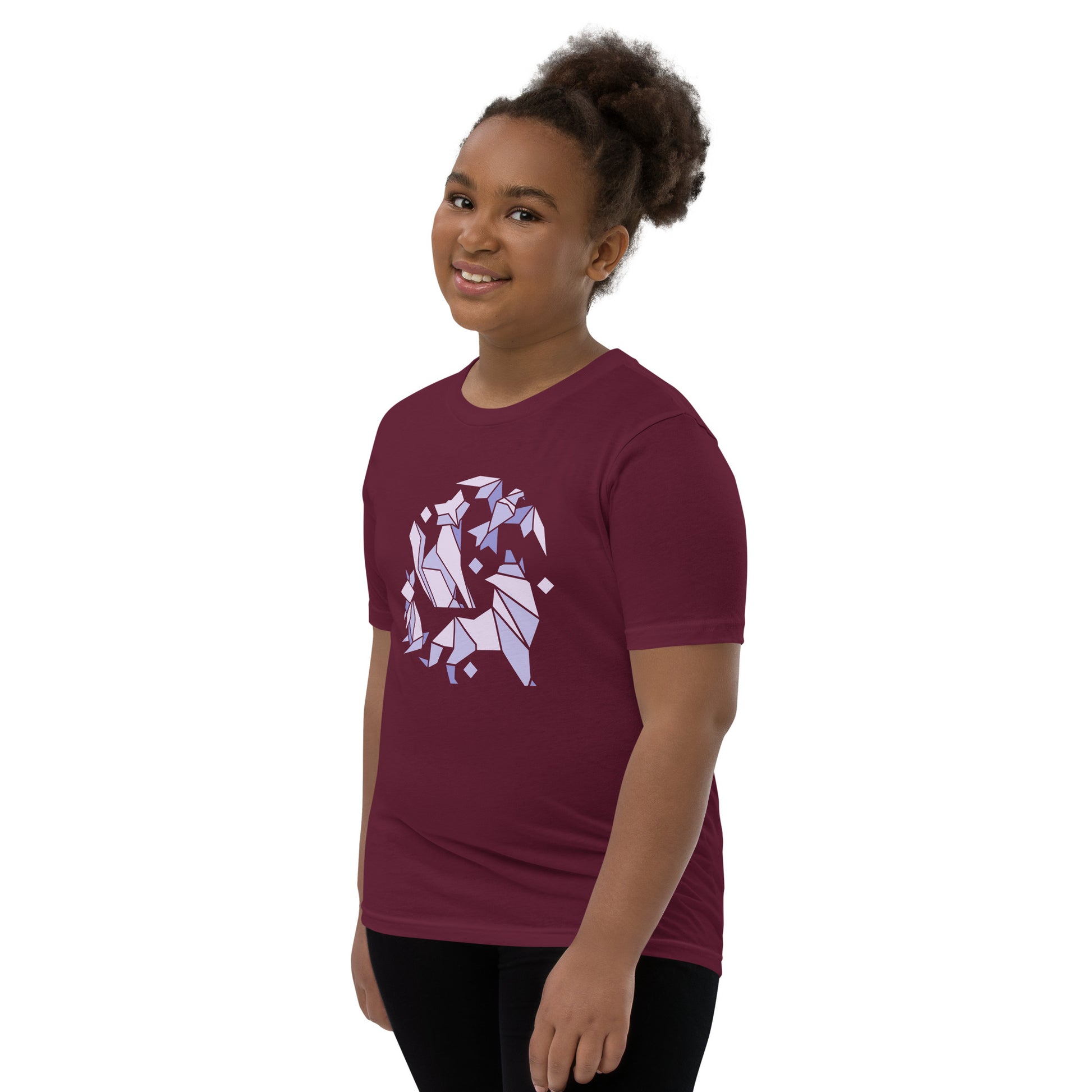 Animal Origami Kids T-Shirt with geometric design in soft cotton for youth and kids