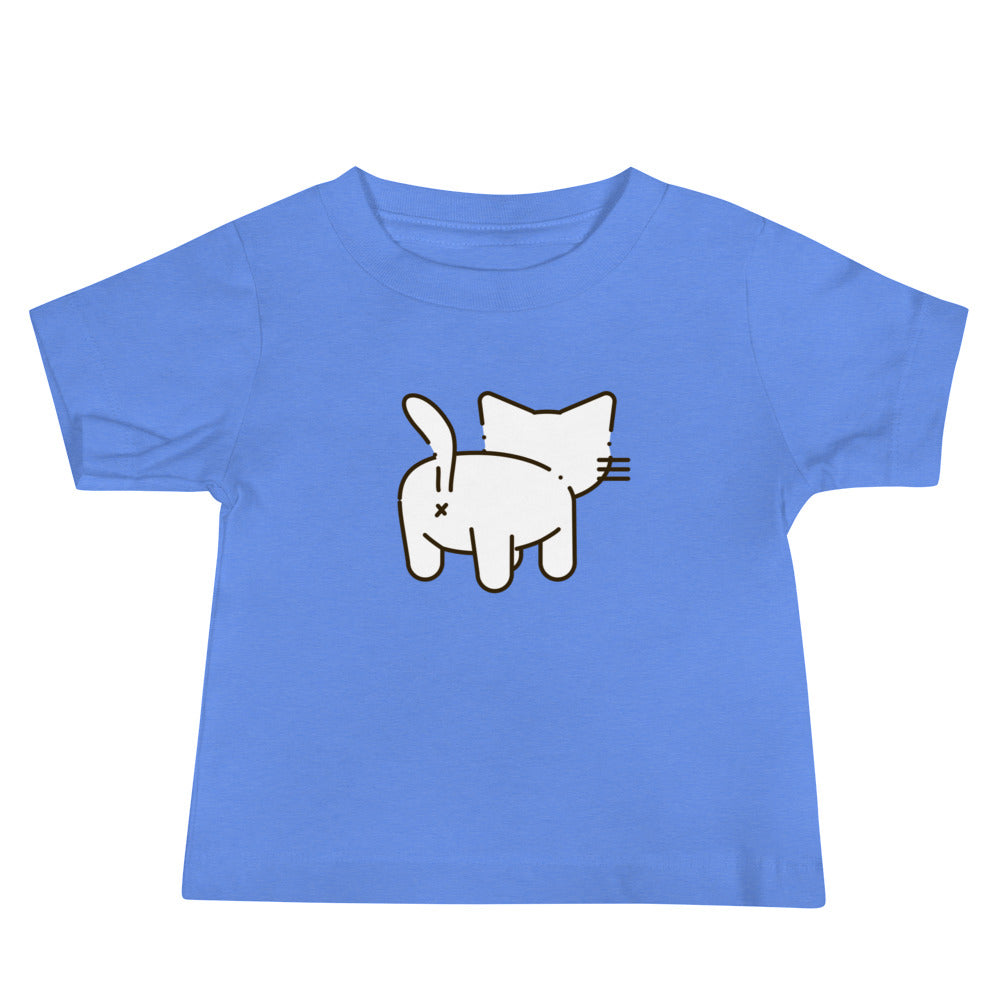 baby t-shirt with funny cat butt graphic design