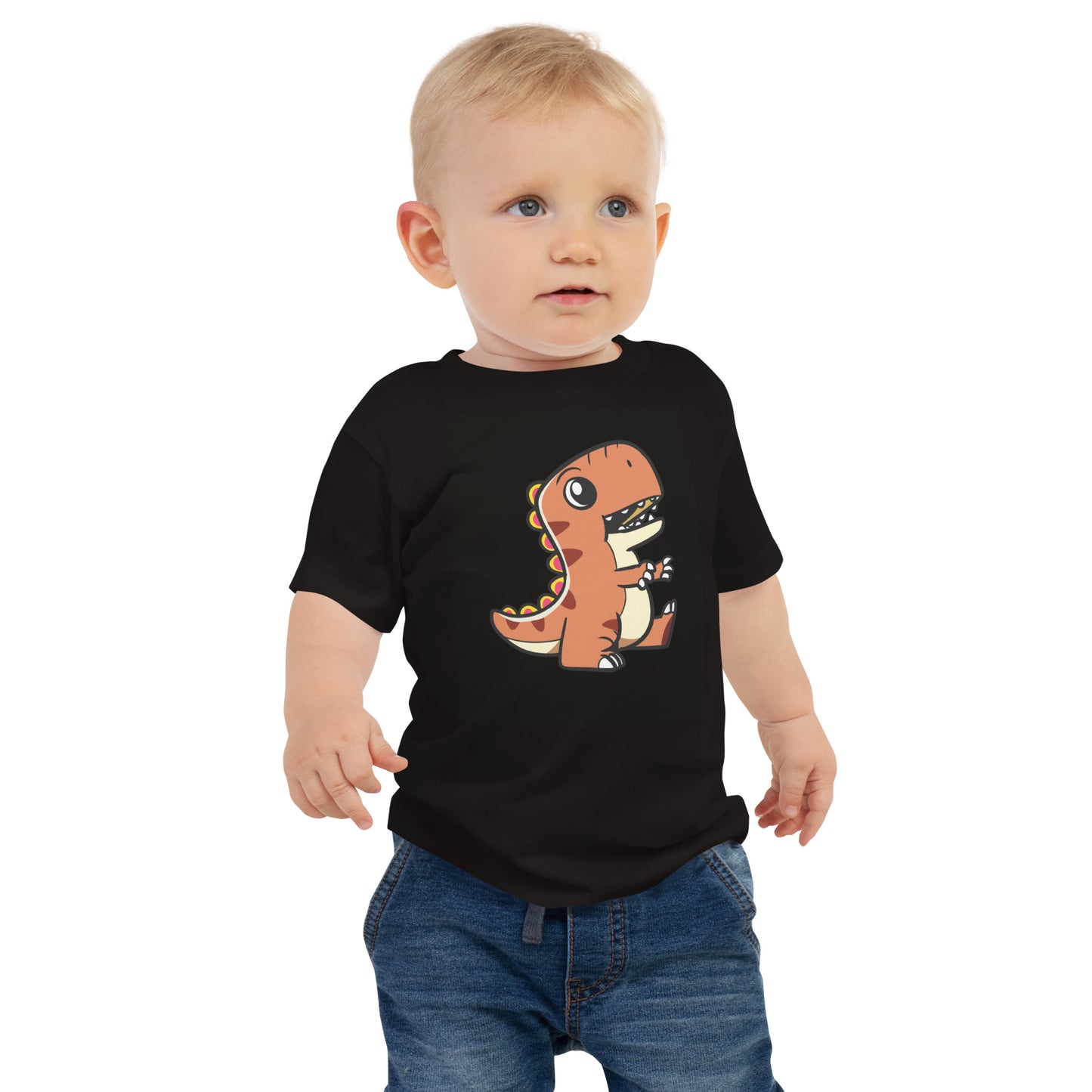 baby t-shirt with adorable dinosaur graphic design