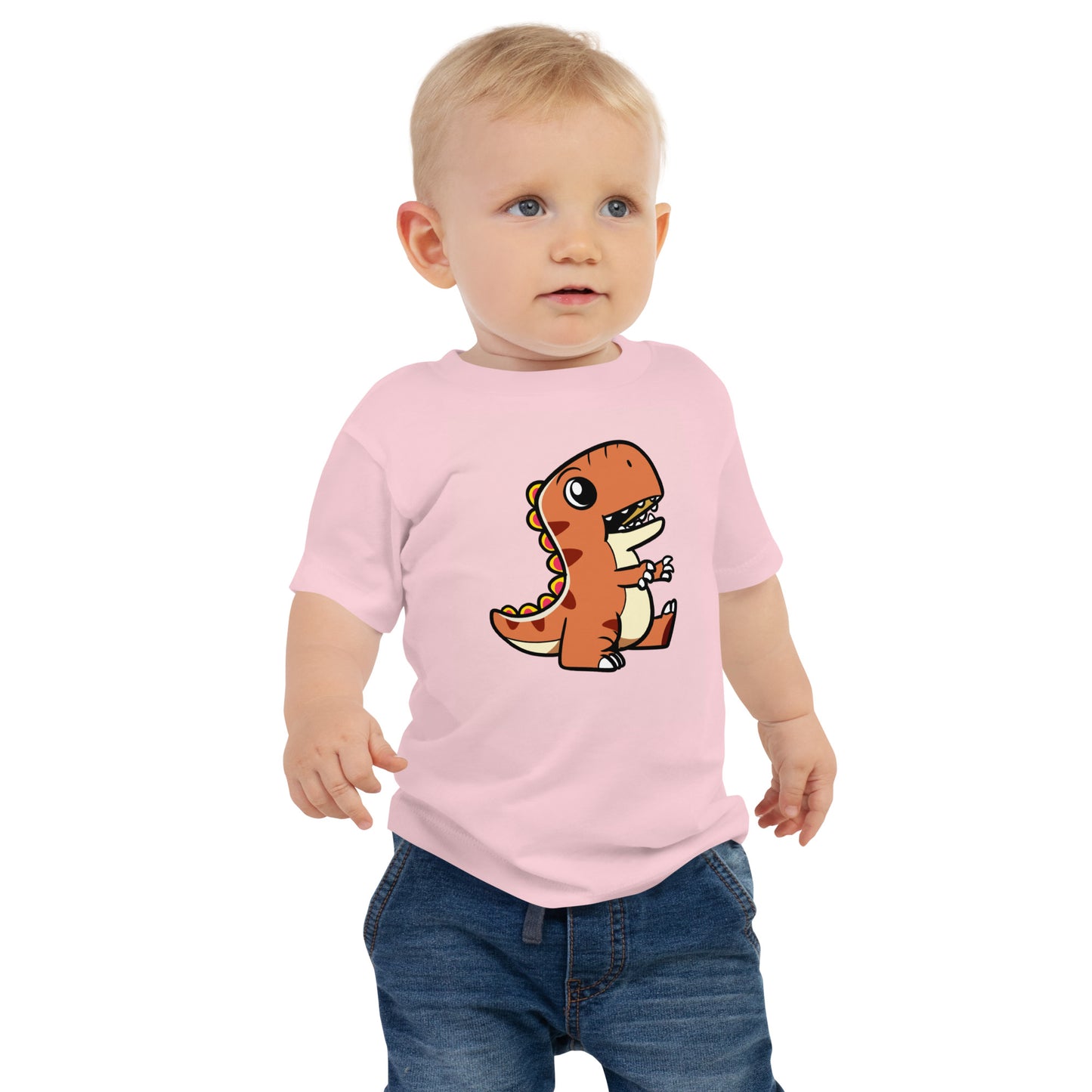 baby t-shirt with adorable dinosaur graphic design