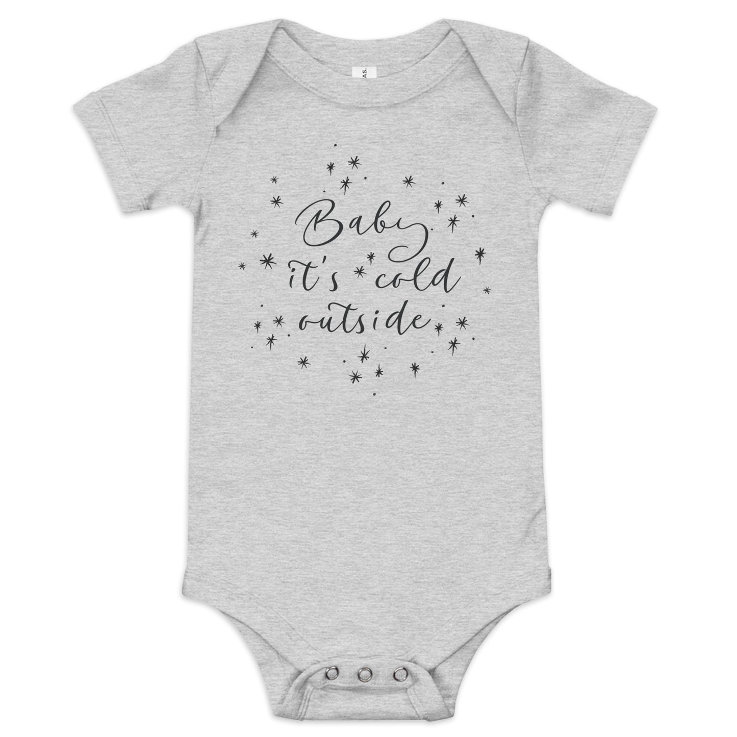 Baby It's Cold Outside Onesie | Cozy Winter Design with Snowflake Stars