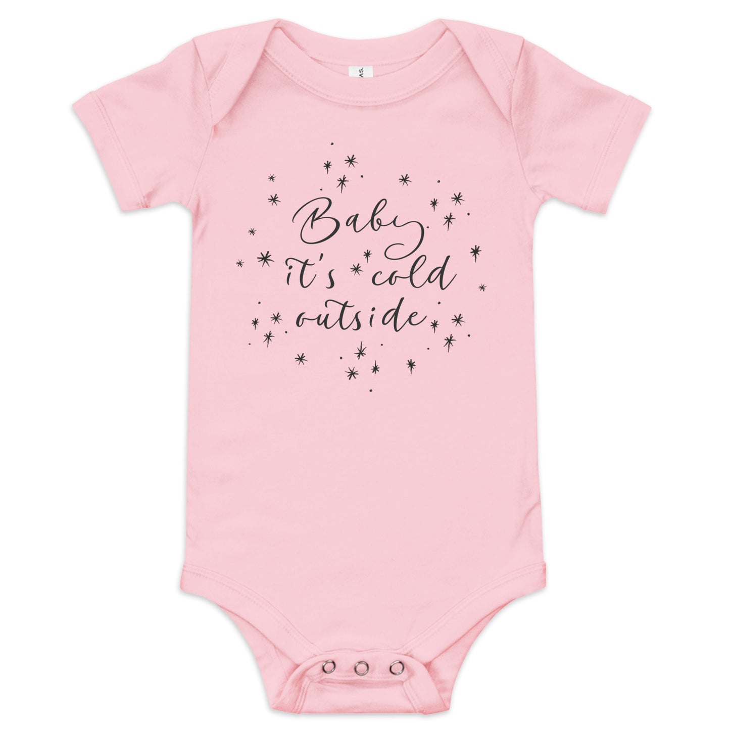 Baby It's Cold Outside Onesie | Cozy Winter Design with Snowflake Stars
