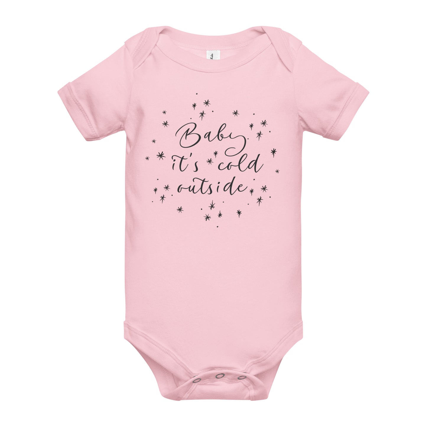 Baby It's Cold Outside Onesie | Cozy Winter Design with Snowflake Stars