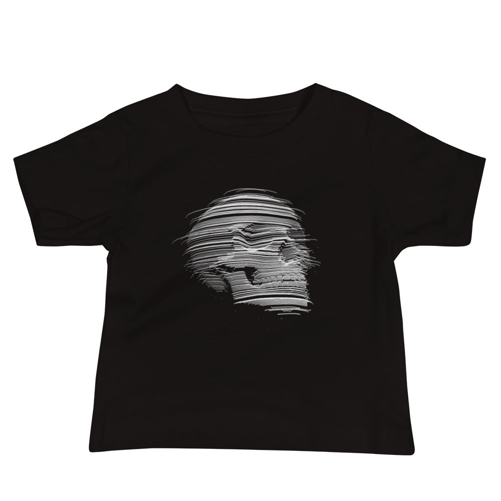baby t-shirt with skull artwork design