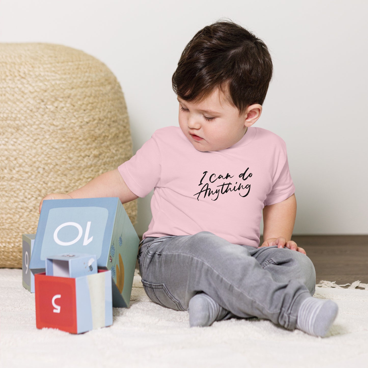 I Can Do Anything Baby T-Shirt - Soft cotton graphic tee for infants with empowering message