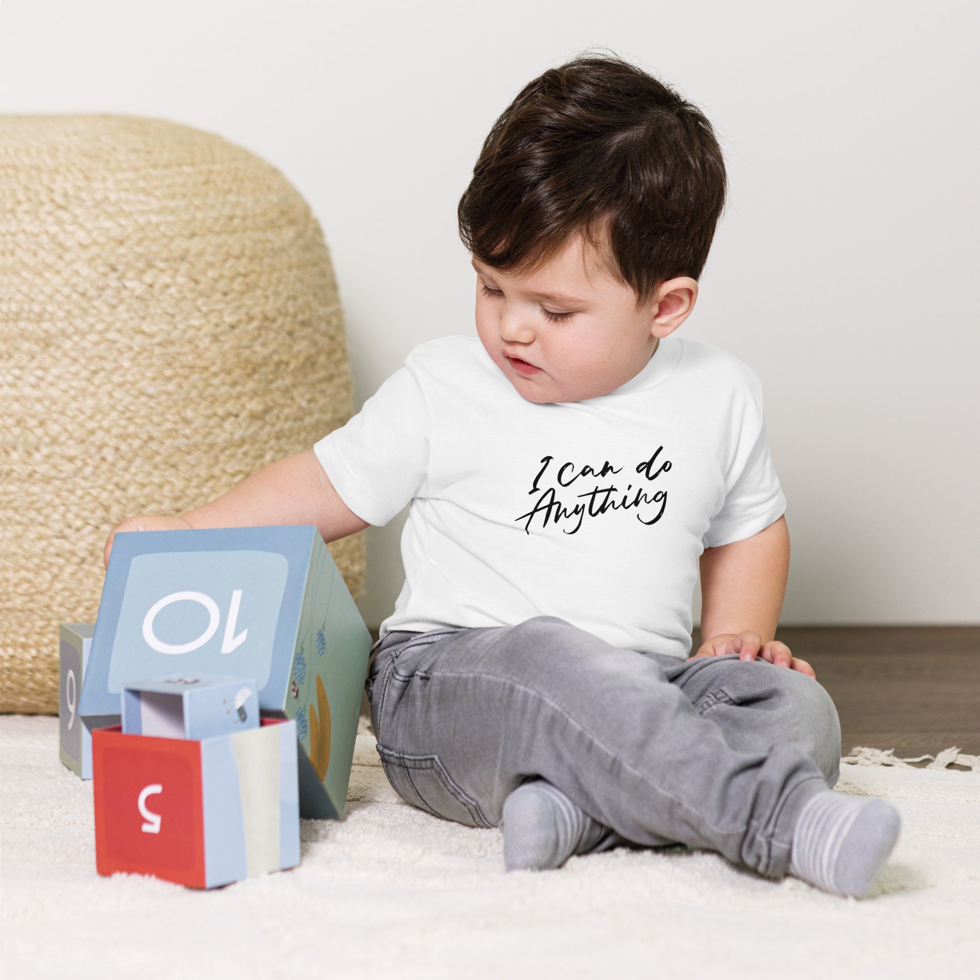 I Can Do Anything Baby T-Shirt - Soft cotton graphic tee for infants with empowering message