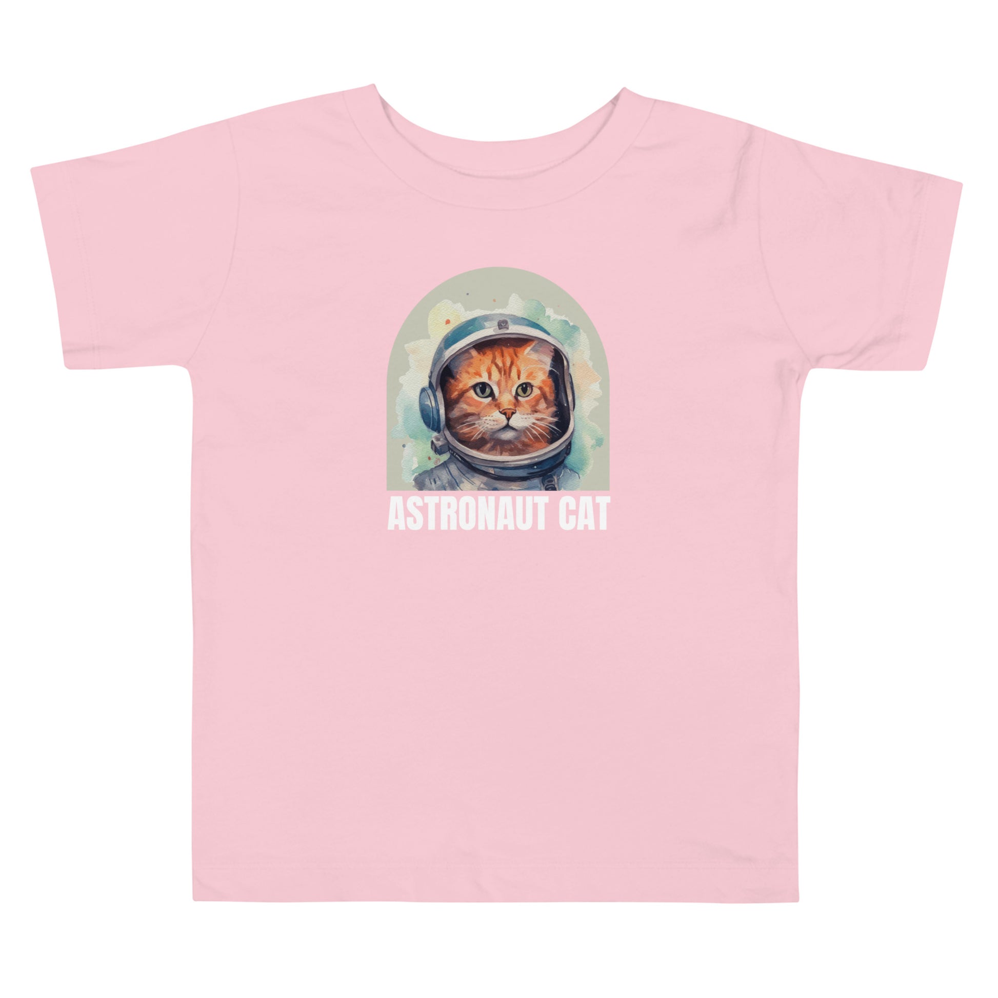 toddler t-shirt with astronaut cat graphic design