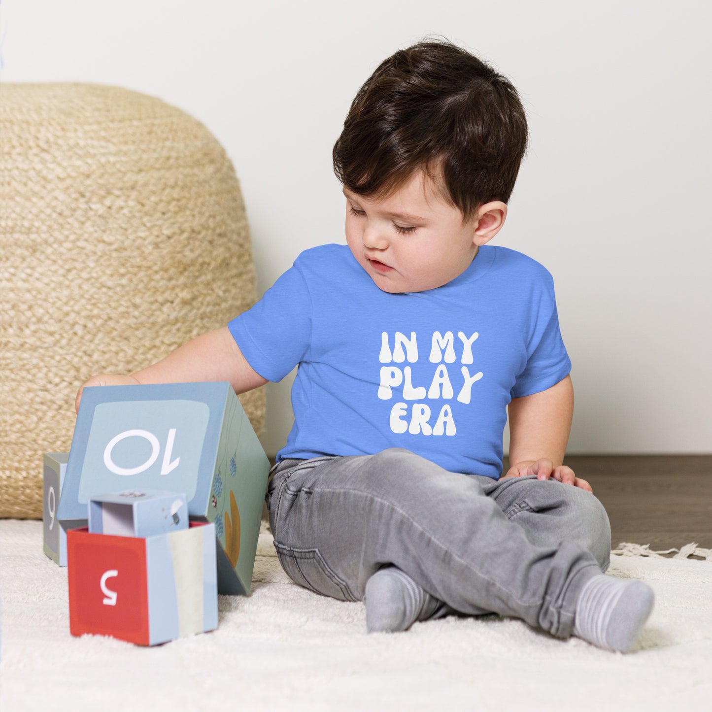 Kids In My Play Era T-Shirt - Fun graphic tee for toddlers and kids, soft cotton, playful design in black
