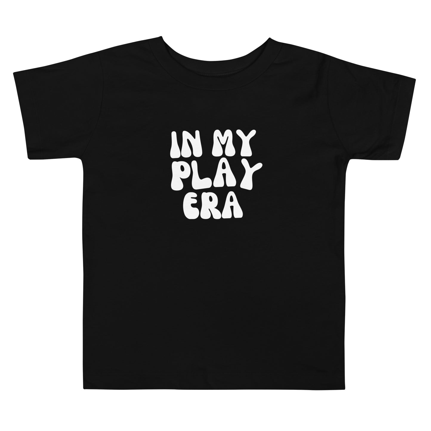 Kids In My Play Era T-Shirt - Fun graphic tee for toddlers and kids, soft cotton, playful design in black