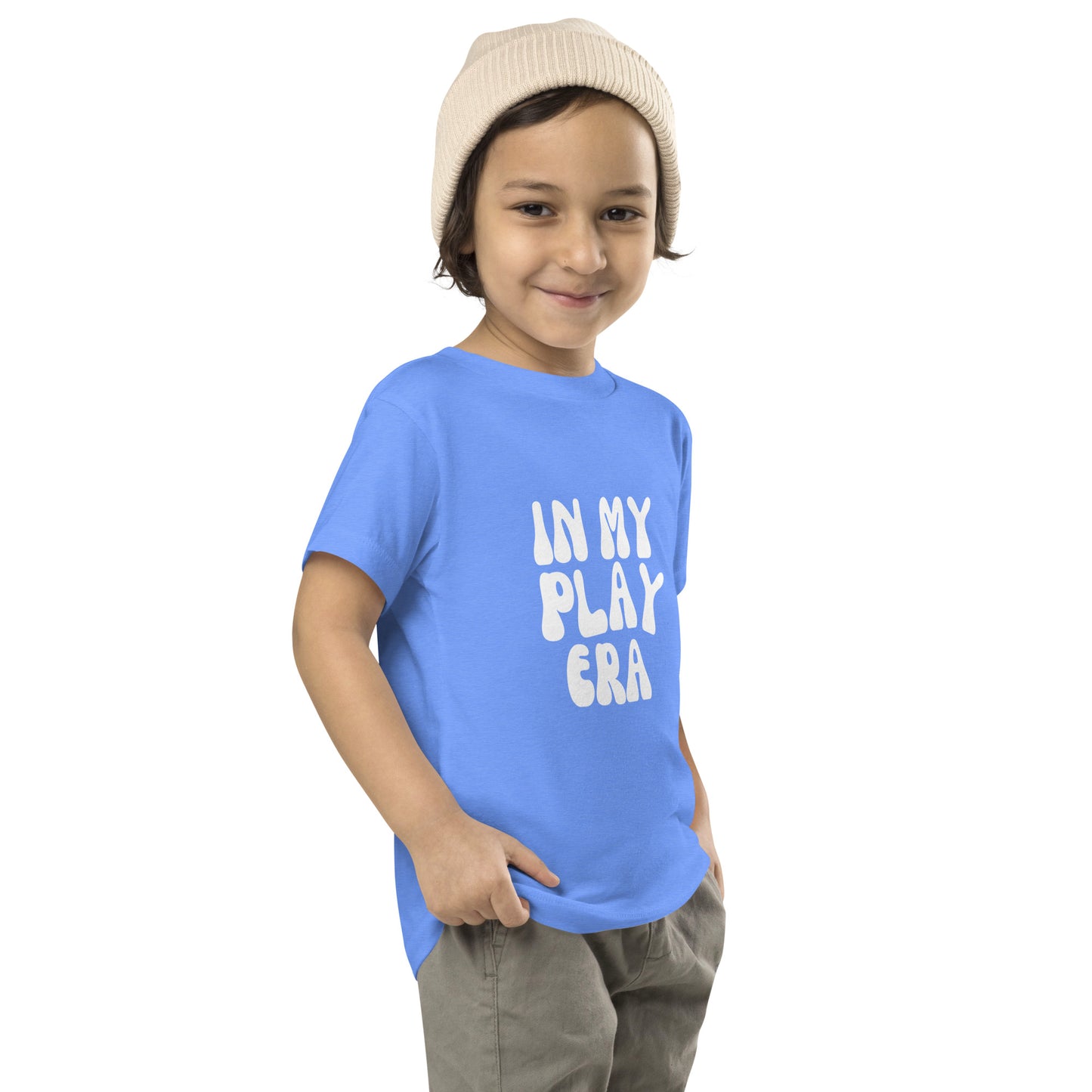 Kids In My Play Era T-Shirt - Fun graphic tee for toddlers and kids, soft cotton, playful design in blue
