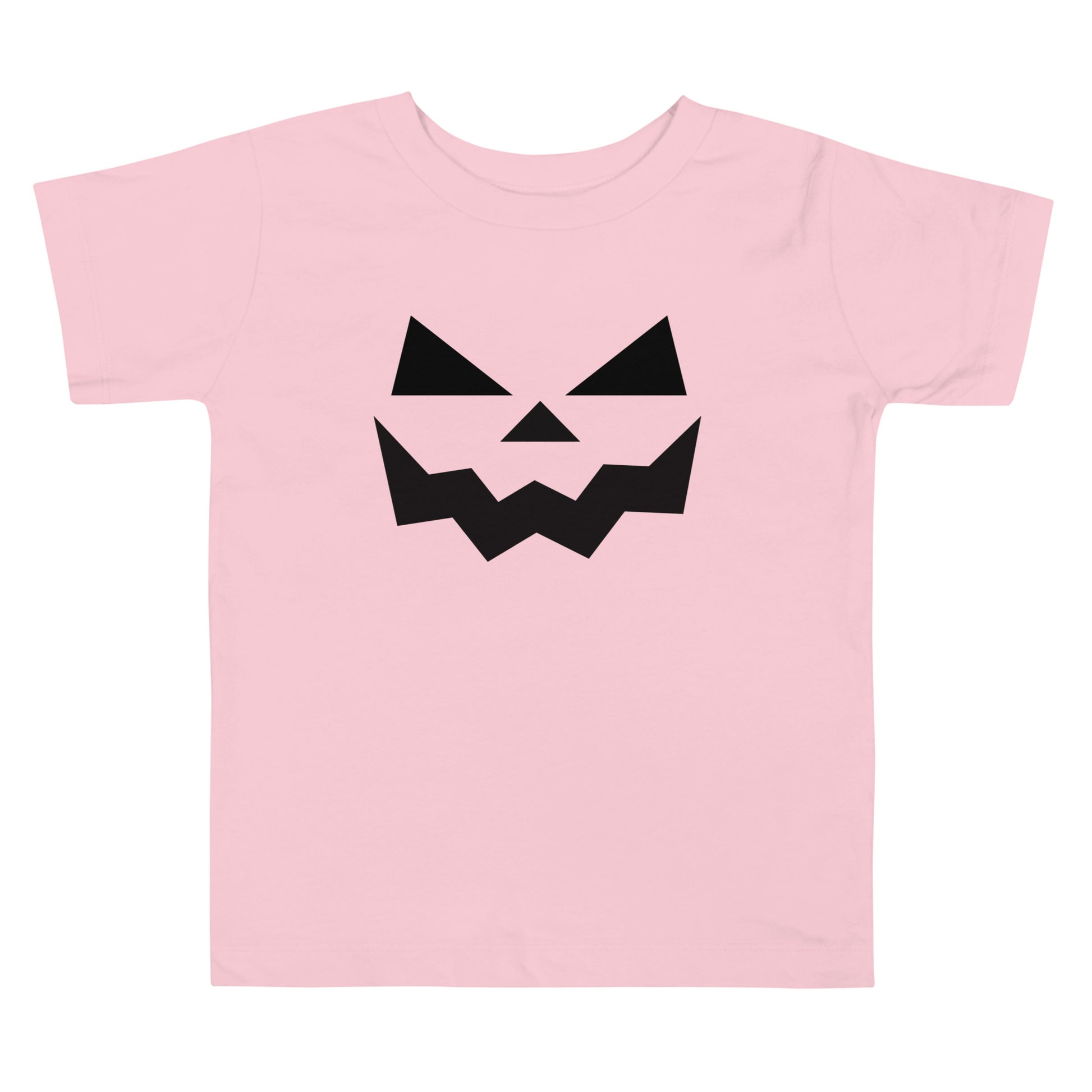 toddler t-shirt with pumpkin carving face design for Halloween